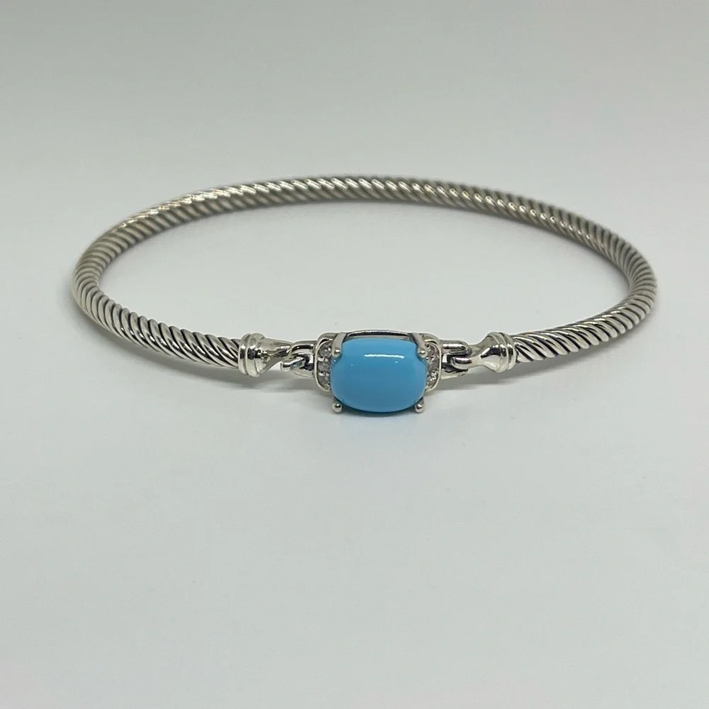 David Yurman Turquoise Petite Chatelaine Bracelet - Picture 2 of 11